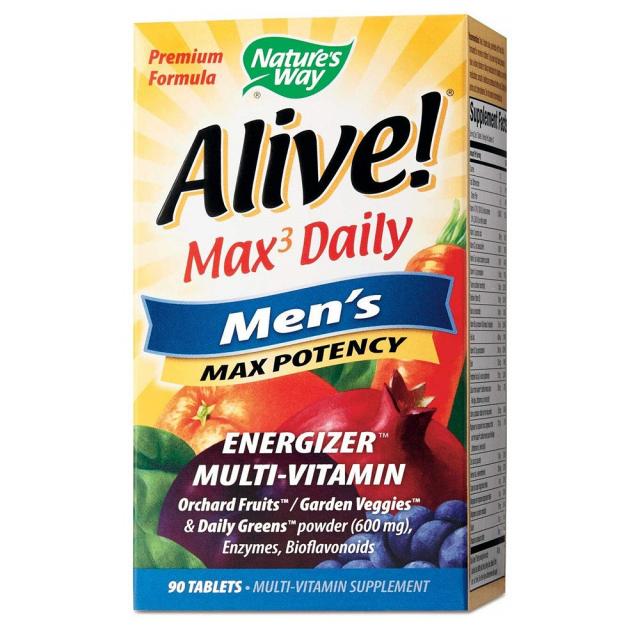 Nature's Way Alive! Men's Multi Vitamin 90 CT 맥스3 남성종합비타민 에너자이저 90정, 1set, 1set