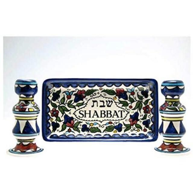 Meir Cohen 11x20 센티미터 아르메니아 안식일 촛대 트레이 포함 PROD370000989, 상세 설명 참조0, 한 가지 색