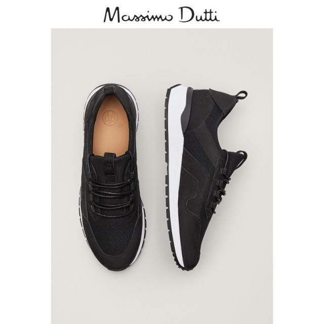 MASSIMODUTTI 슈즈 블랙 스웨이드 리얼가죽