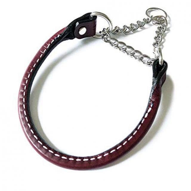 Auburn Leathercraft Martingale collar rolled 1” x24” BURGUNDY 적갈색 가죽 세공품 Martingale collar 1 인치 x24, 1