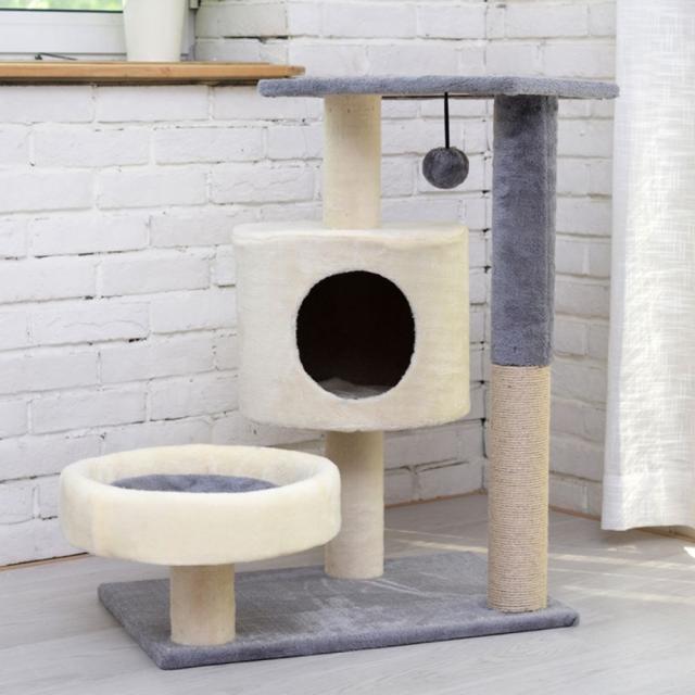 HS 직조 고양이 캣타워DIY 수직스크래쳐 숨숨집, 1개, 선택4-기본형