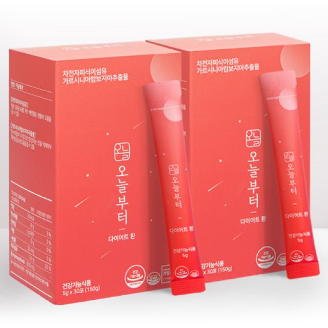 오늘부터 다이어트 환 차전자피 쾌변 보조제, 5g x 30포, 2박스