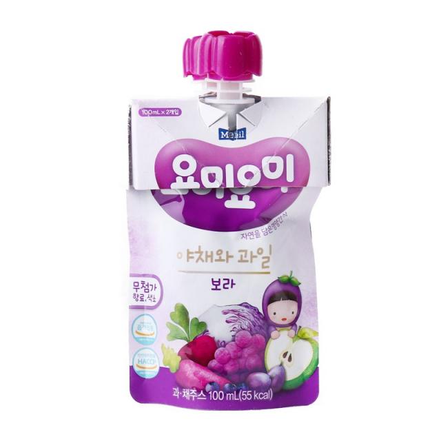 [메가마트] 맘마밀 요미요미 보라야채와 과일 100ml*2, 선택