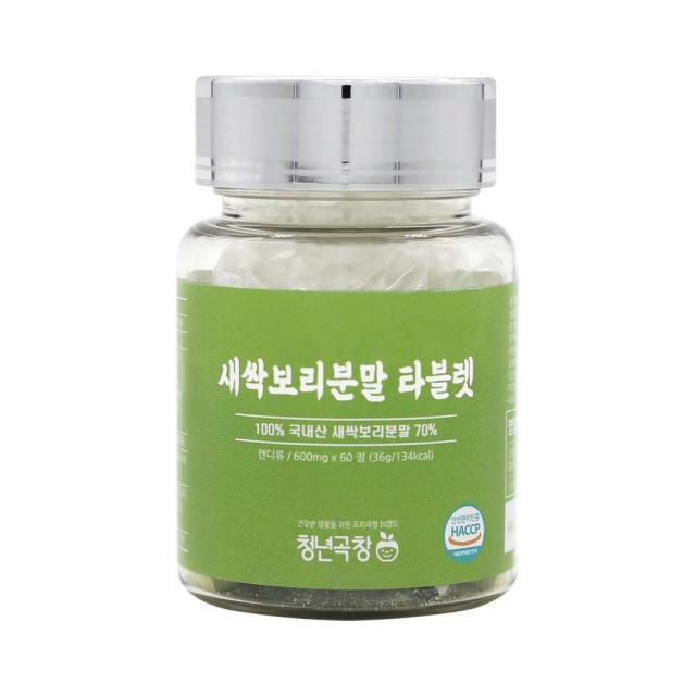 청년곡창 새싹보리분말 타블렛 600mg x 60정, 1통