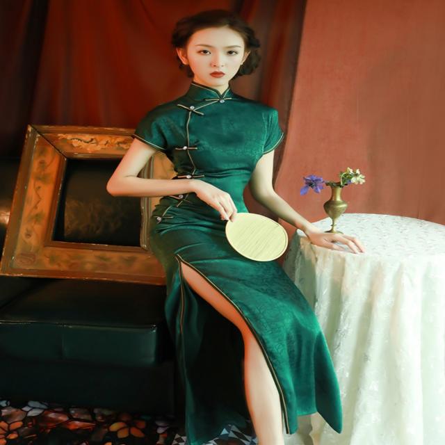 홍콩 왕가위 화양연화 장만옥 착용 치파오 홍콩 졸업 컨셉 의상 란마 원피스 코스프레 중국전통의상