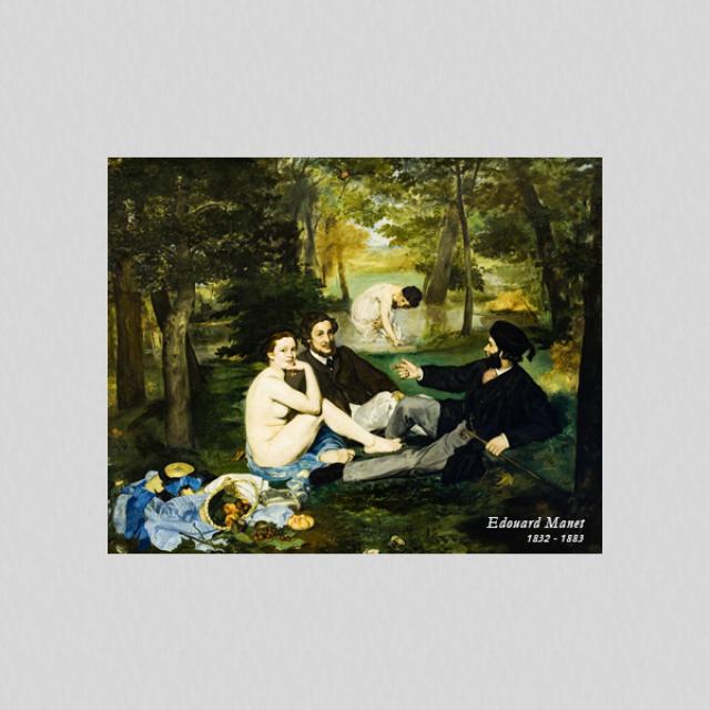 UHD 초고화질 메탈액자 에두아르 마네 소 356x284, 소(356x284mm)