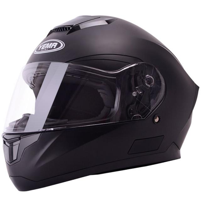 야생마 (YEMA) 3c-831 오토바이 헬멧 남자 겨울철 헬멧 개성 시크한 풀 헬멧 사계절 통용되는 프리사이즈 블랙