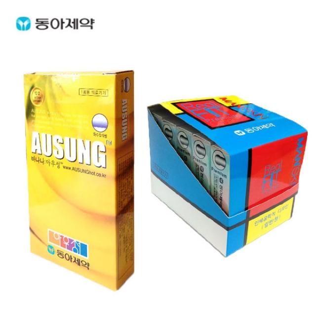 동아제약 아우성 남성용 바나나X1개 맨스킨X5개 일반형 콘돔, 6개, 0개입