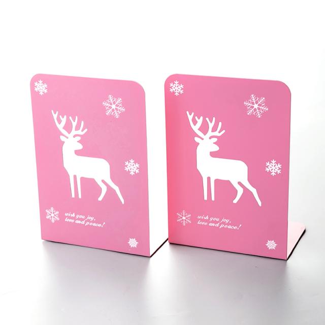 크리에이티브 ins 바람 서립서 책꽂이 책상 수납대 학생용 책걸이 책받침 선반, 노루 핑크