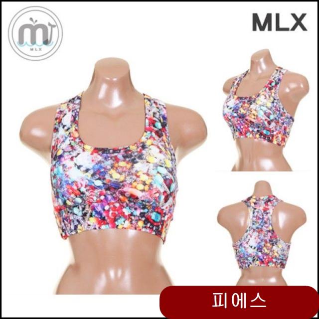 Mlx 여자 화려한 패턴디자인 운동 브라탑 요가복 Dm 410 필라테스 헬스 Kbxg