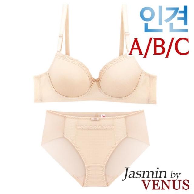 비너스자스민 노와이어 인견 몰드 브라팬티2종(JB1227)75A~85C컵