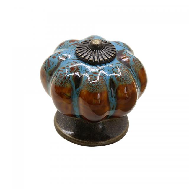 Royalways 호박 잡아 당기기 손잡이 내각 잡아 당기기 손잡이 둥근 문 잡아 당기기 손잡이, 푸른