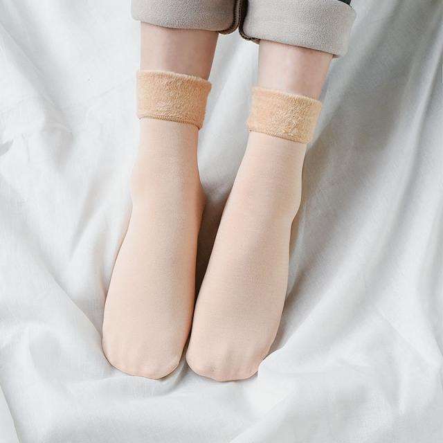 다이렉트포터 크루양말 스양말 쇼트삭스 겨울 오픈토 복사뼈 맨다리 피부 색깔 스킨 무드 여성 두터운 융털 뽀글이 의 미들