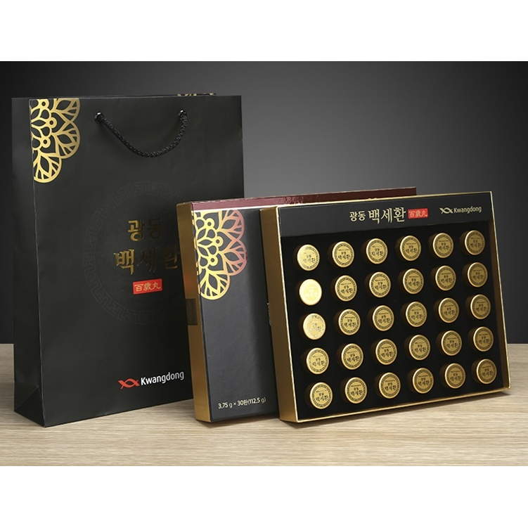 광동 백세환 3.75g x 30환 +쇼핑백 기력증진 긴장감완화, 60환+쇼핑백