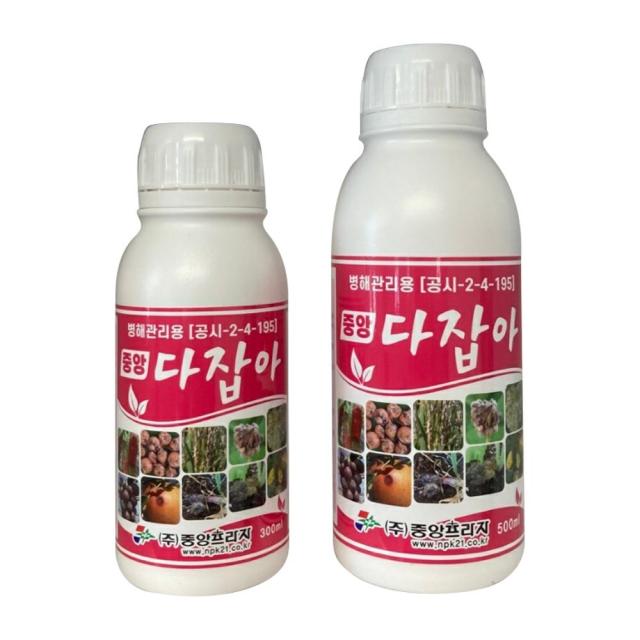 탄저병 모두싹 다잡아 300ml 500ml 유황비료 유기농 고추 탄저병 약 유황 53% 사과 오이 병해관리 비료, 다잡아300ml + 스포이드3ml