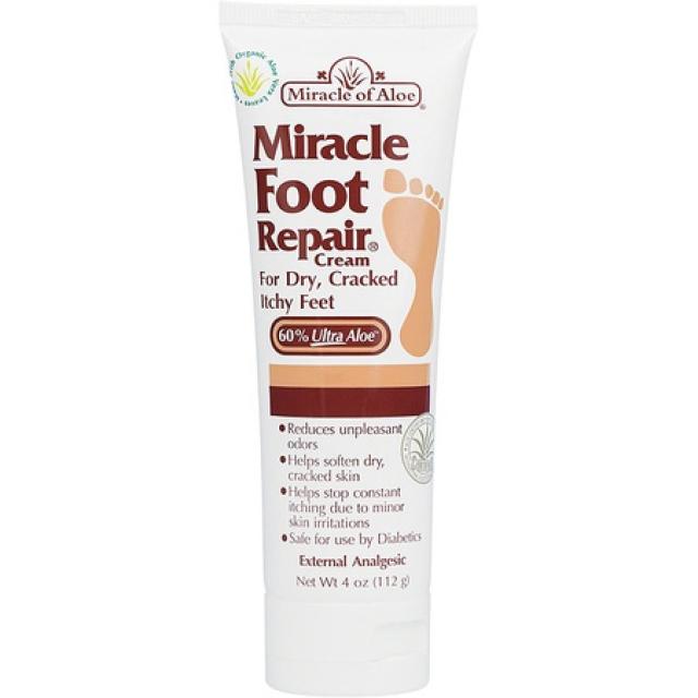 핸드풋 Miracle of Aloe Miracle Foot Repair Cream 4 ounce tube with 60% UltraAloe PROD220000849, 상세 설명 참조0