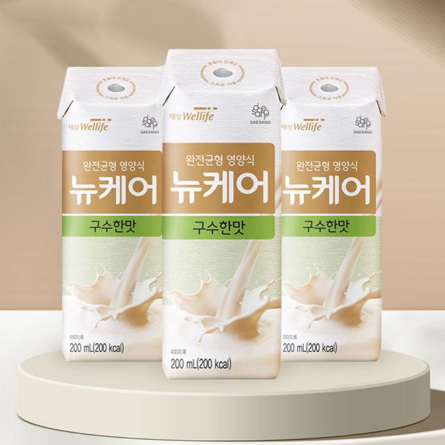 대상웰라이프 뉴케어 구수한맛 빨대형 200mL X 30팩 환자영양식 노인 식사대용 영양식