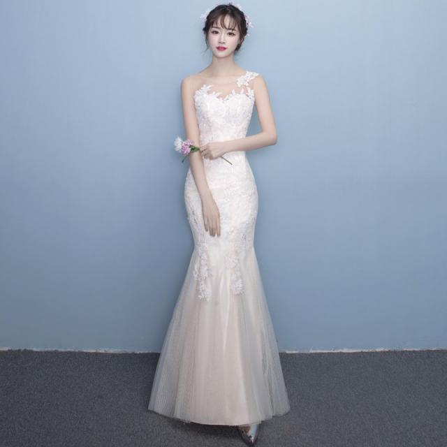 브로케이드 시스루 원숄더 머메이드 셀프웨딩드레스