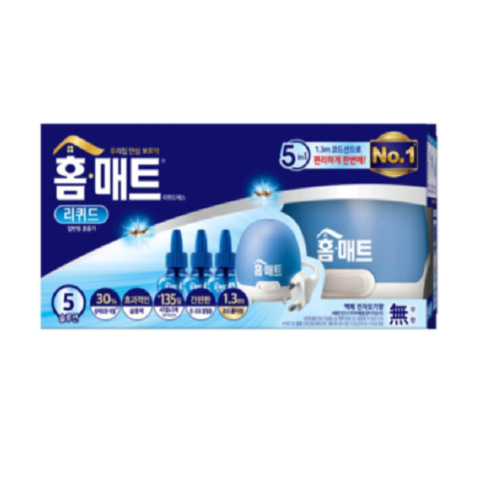 홈매트 리퀴드 코드형 훈증기 살충제 + 리필 29ml x 3p, 1세트