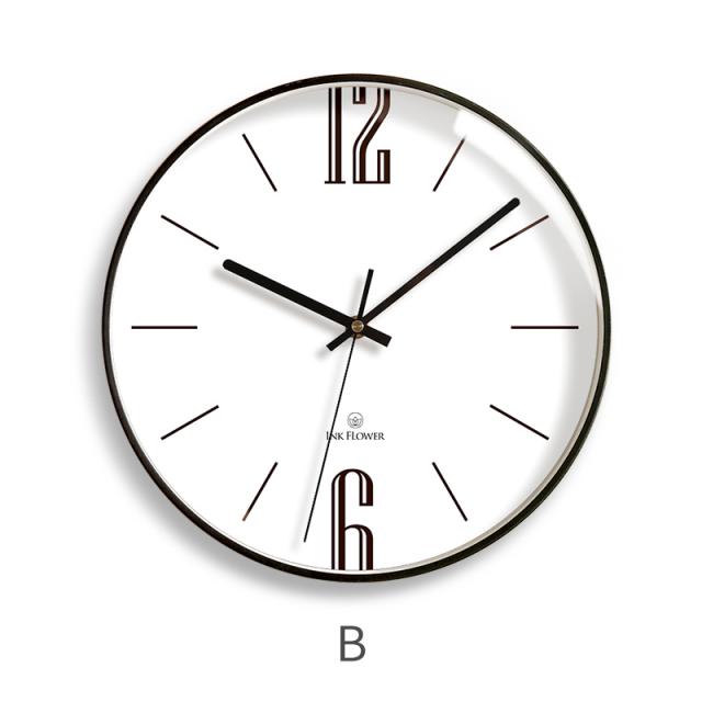 인테리어시계 모던 북유럽스타일의 미니멀 괘종시계 시계걸이식 벽거실 가정용 벽걸이 침실 식당 시계, C03-B-동이 트다-블랙테두리-블랙침-당분간 상품발송