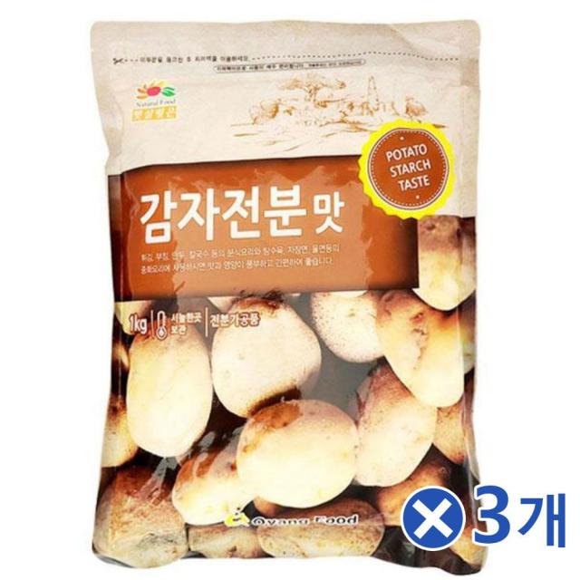 감자전분맛 다용도 1kgx3개 식자재 감자분 전분가루 ;Pt.13dy24826+#G 루식 04e9v1XZi, 1
