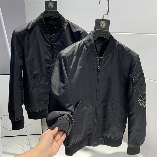 캐쥬얼재킷옷 캐쥬얼재킷룩 블레이저자켓 레저자켓 고밀도 바람막이 방수 간결 빳빳한 마른남자옷 가을 야구 넥 D1369