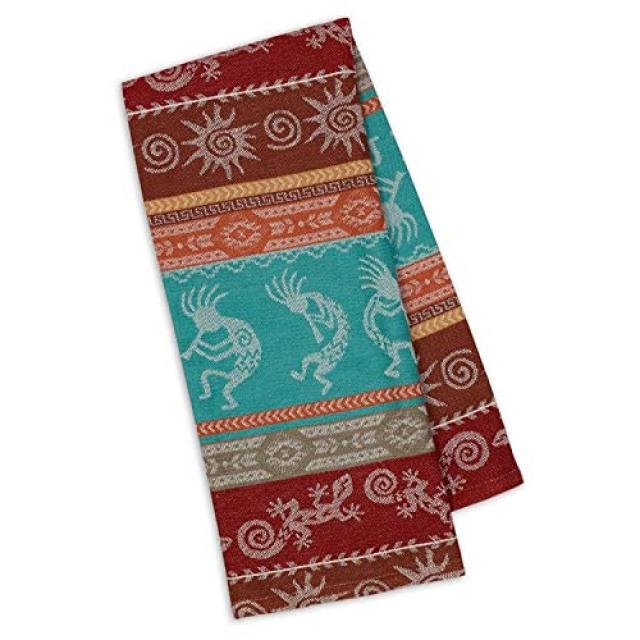 EOM 디자인 수입 남서쪽 테이블 린넨 [18” x 28” - Dishtowel 2-Pack- Southwest Stripe Jacquard] - E061007FP2V3LT8, 기본