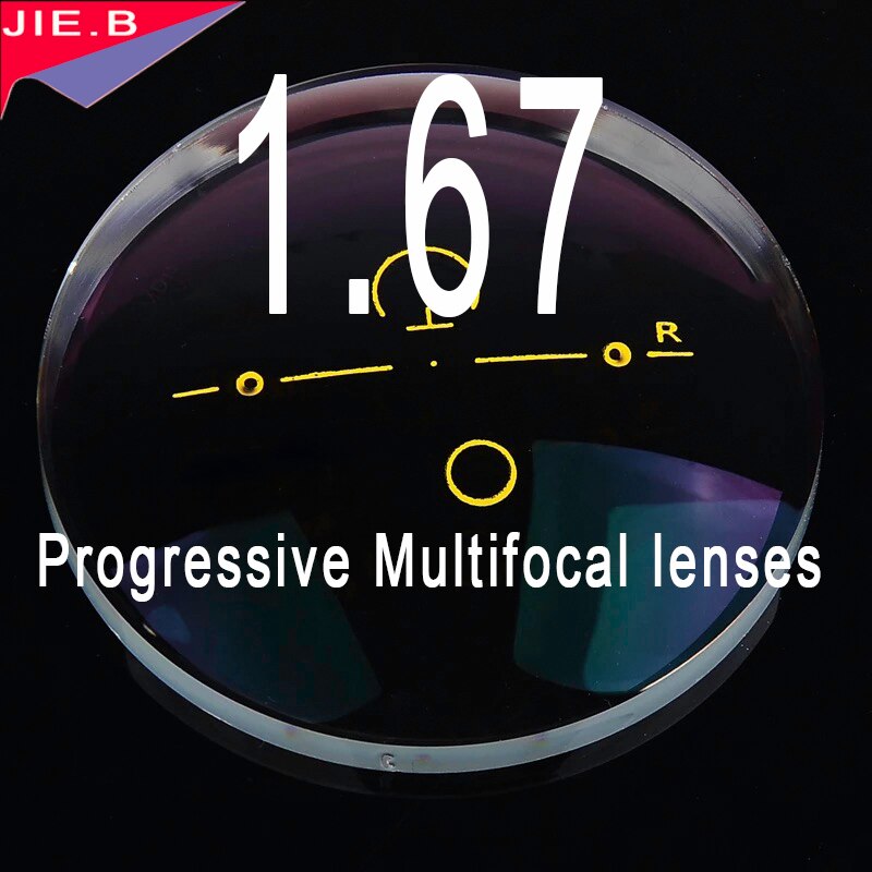 1.67 색인 프로그레시브 렌즈 비구면 반사 방지 다 초점 렌즈 hmc 점진적 프로그레시브 추가 가변 초점 렌즈 2 개