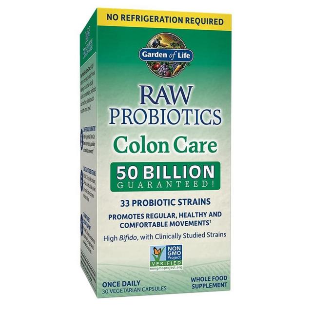 Garden of Life RAW Probiotics Colon Care 가든오브라이프 로우 프로바이오틱스 결장케어 500억 CFU 30베지캡슐, 1개, 30캡슐