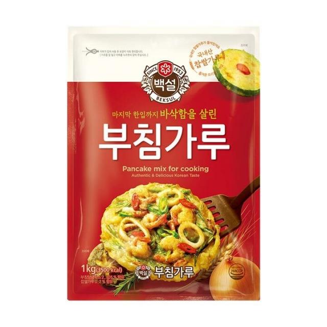 더욱 바삭한!! CJ백설 튀김가루1kg 홈메이드 튀김 오징어 새우 명절 제사음식, 2개, 1kg