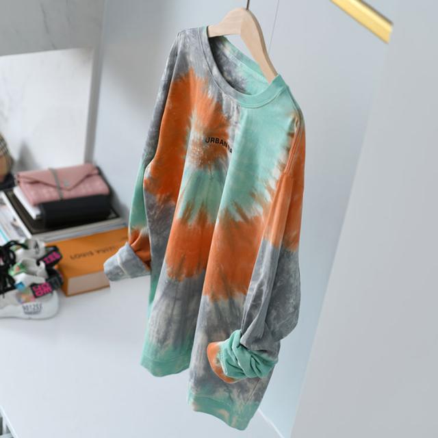 여자후드티 (랜덤 터지다)홀치기염색 개당 모두있음 자신 의영혼 후드티여성 가을옷 2021여성