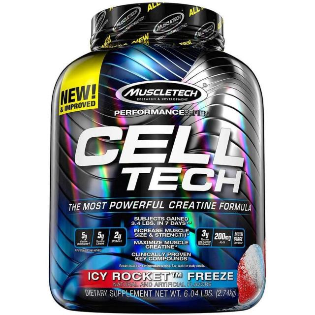 미국직구 MuscleTech CellTech 크레아틴 분말 미분화 크레아틴 크레아틴 HCl 얼음 로켓 6.04 파운드, 1set, 상세참조