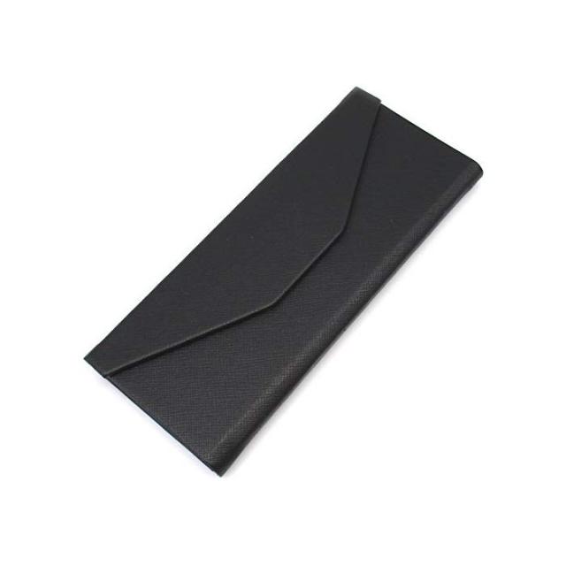 KKD 삼각 접이식 안경 케이스 단순화물 편리한 컴팩트 (가죽 화가 블랙)