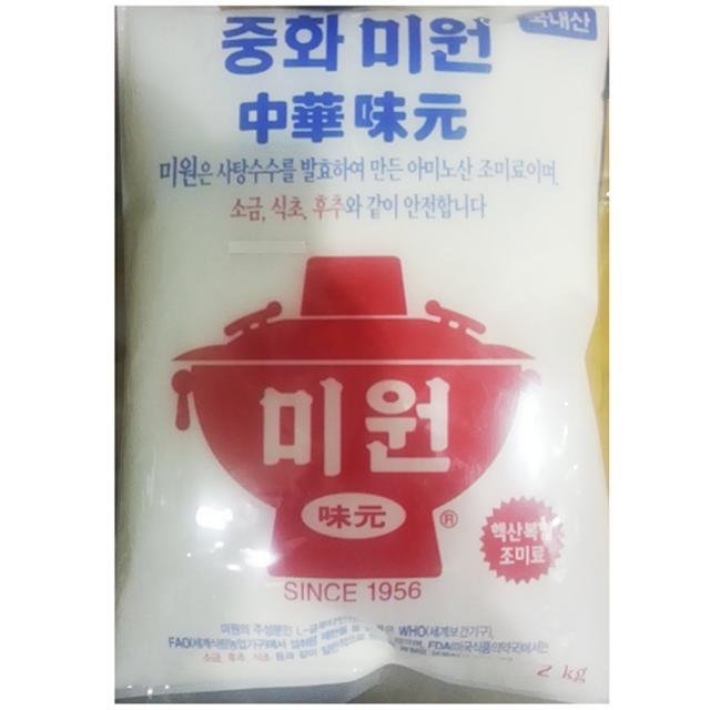 A580 조미료 식자재 미원 중화 요리 전용 2kg 대상 X6개 조미료/미원/MSG/식자제/식자재전문식자재업체/식자재쇼핑몰/식당용/업소용식자재/식자재, 단일 수량