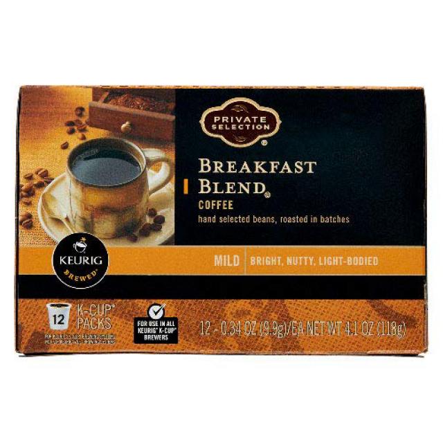 Private Selection Breakfast Blend Coffee K-Cups 12 Ct (Pack of 2) 비공개 선택 조식 블렌드 커피 K 컵 12 개입 (2 개 세트, 1