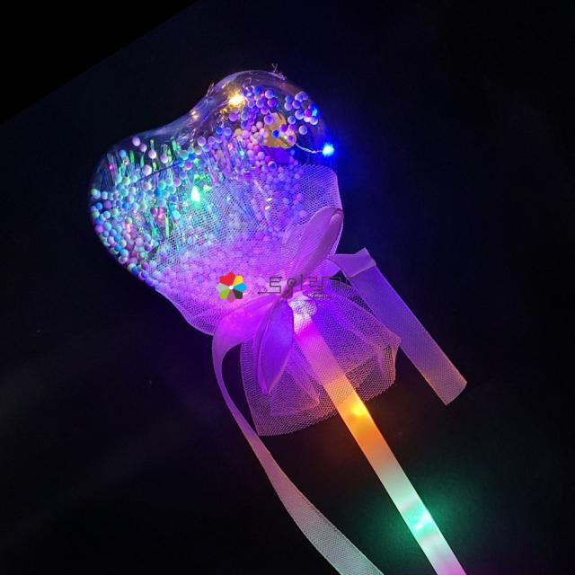 LED 플라워 요술봉, 콘서트 응원봉 불빛봉 파티용품, 1개, 01.플라워요술봉 하트