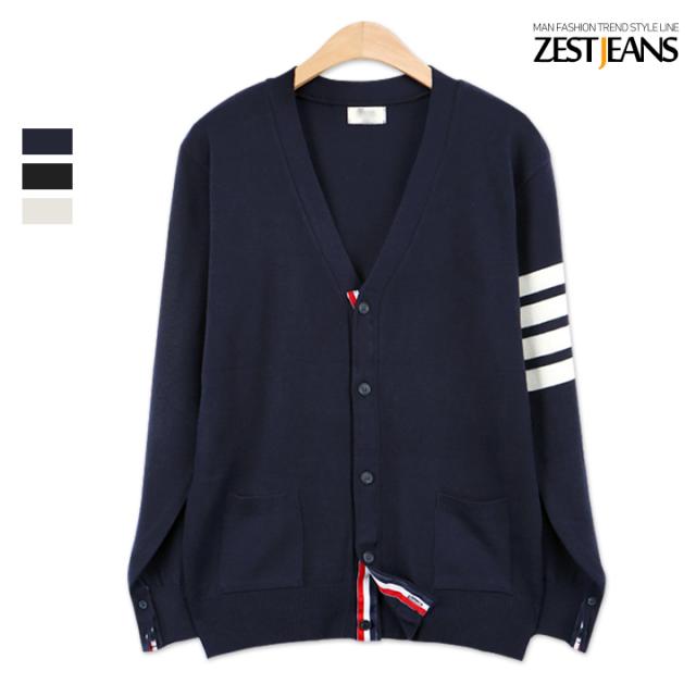 [제스트진]캐시미어터치 톰 테잎 가디건 MMT-C405, IVORY_XL