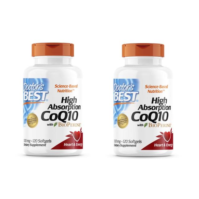 닥터스베스트 하이 앱솔션 CoQ10 바이오페린 100mg 소프트젤, 120개입, 2개