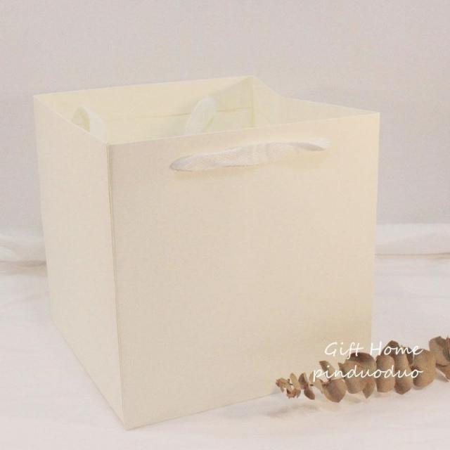 도트 주머니 꾸러미 솔리드 무지 굳히다 두꺼운 정 사각형 소가죽 블랙 색 P선물세트 포장 3796278025, 트럼펫을 붙이다 15 *15 *15, 단아한 선명한 화이트 (5개 )-K7