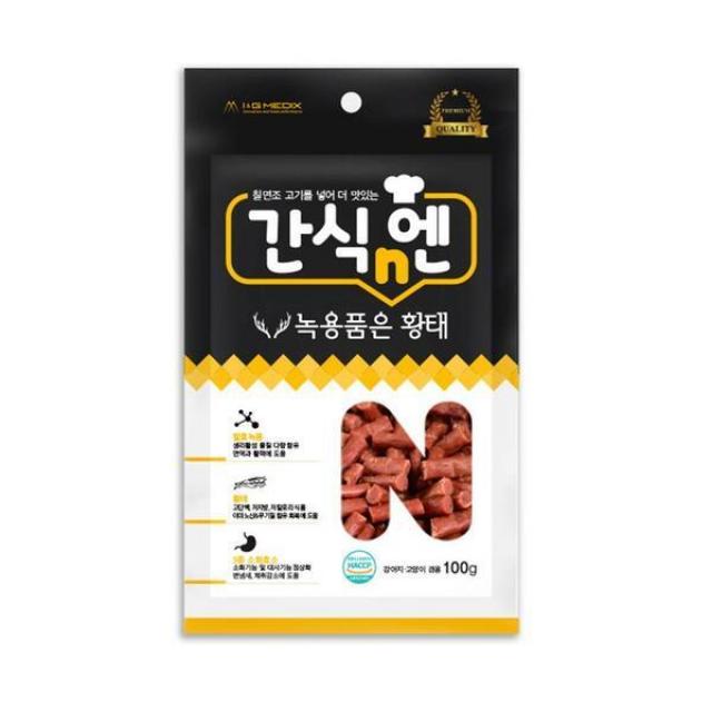 훈련보상 말티즈c간식 소프트 황태 4팩 산책간식 져키, 단일상품