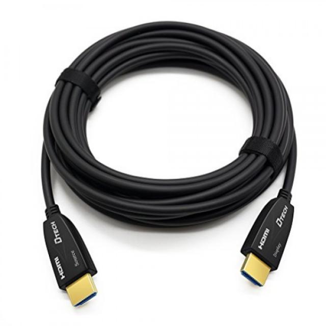 DTECH 광 HDMI 케이블 4K 60Hz HDR 444422420 크로마 서브 샘플링 18Gbps 고속 벽 내정 격 (3 미터 검정) DTe, 단일상품
