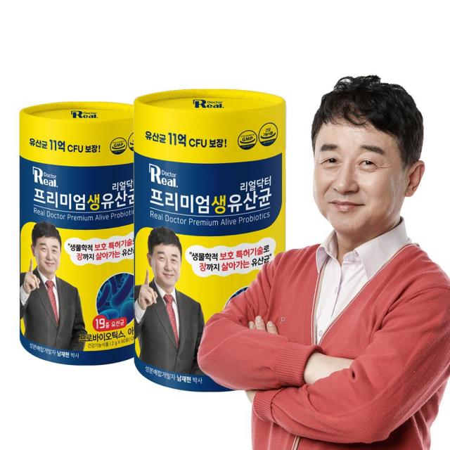 [리얼닥터] 포스트바이오틱스 프리미엄 생 유산균 2g*60포/신바이오틱스/모유유산균/다이어트유산균/다니스코 특허 유산균 19종/프리바이오틱스/온가족유산균/남재현박사 성분설계, 2통, 60포