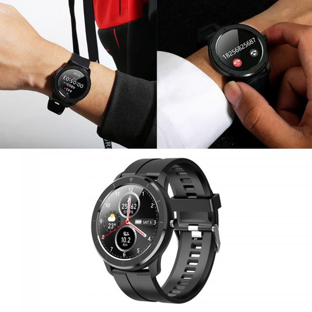 QDY Bluetooth 똑똑한 팔찌 작풍 심박수 감시자 시계 보수계 추적자, 검정, T61