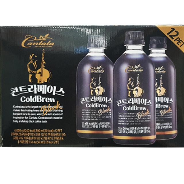 칸타타 콘트라베이스 콜드브루 500mlX12개 커피음료