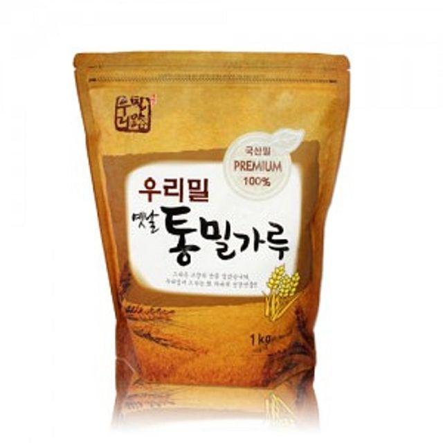 국산밀 백프로 옛날 우리밀 통밀가루 1kg(삼육) VO2+5I1743.2mM, 다반사 1