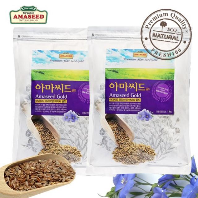 AMASEED 아마씨드 프리미엄 아마씨 브라운 1kg, 2개