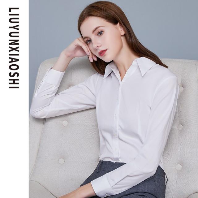 오피스룩 오피스 셔츠 여성긴소매 가을겨울옷 핵상상의 비즈니스 정장 작업복 OL실켓