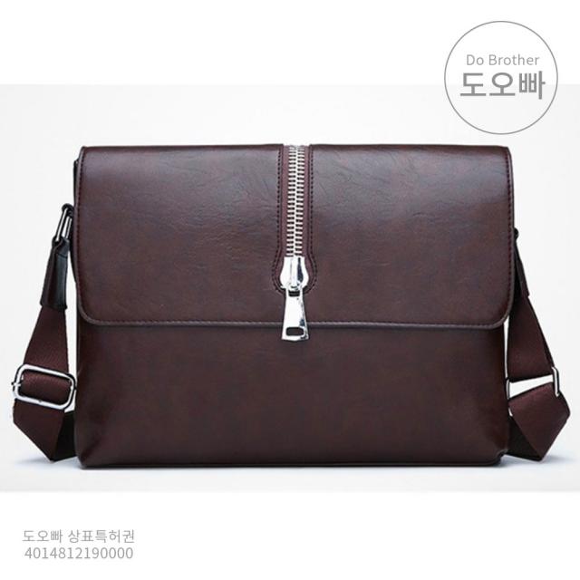 도오빠 남성 숄더백 크로스백 메신저백 PU가죽 휴대폰 포켓 지퍼 핸드백 캐주얼 남자숄더백 남자크로스백 남자메신저백 남자핸드백