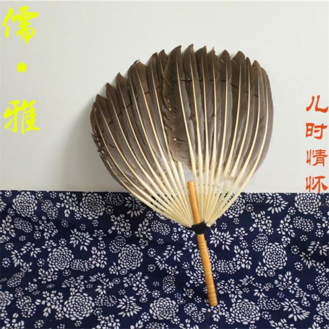 공명 깃털 깃털 부채질 공명 제갈량 새털공예부채 순 수공예품 민간 수공예품 털부채 제갈량의 깃털 부채 공명 부채질, 단일상품