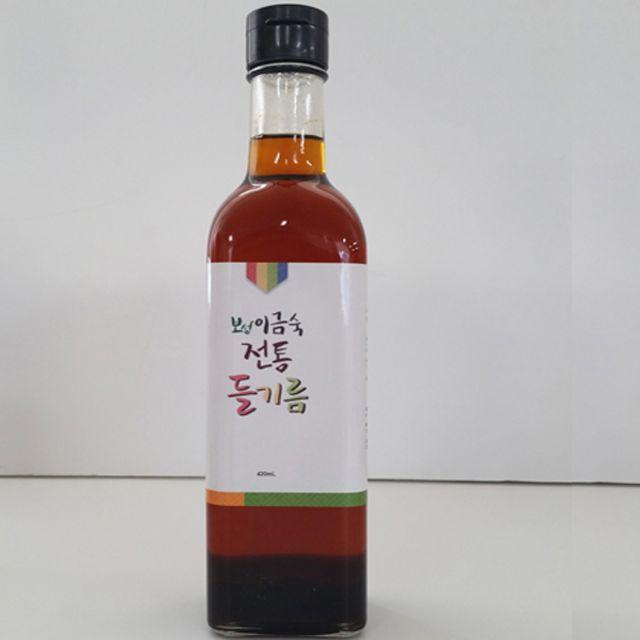 [알뜰몰]/보성전통 들기름 420ml/(ah*8227)/ 반찬/농수산물/들기름/졿읃/기름류, 1